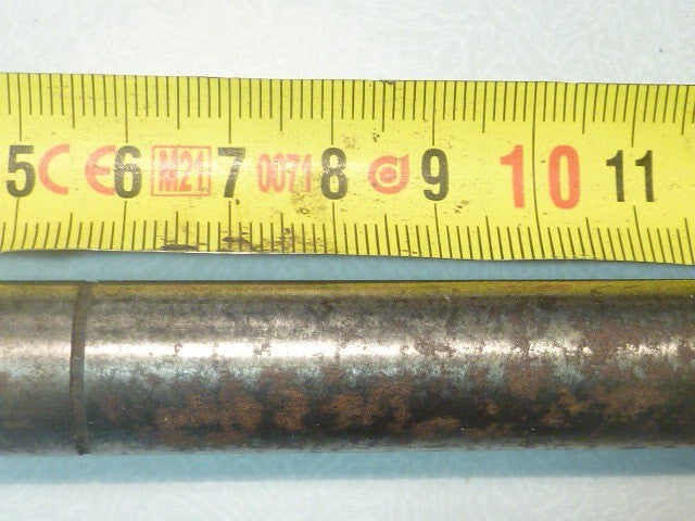 Axe pédalier longueur 178 mm diamètre 16 mm gorges pour circlip MBK motobecane