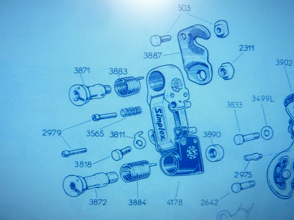 NOS parts    vintage simplex vis contre ecrou 3890 derailleur SX