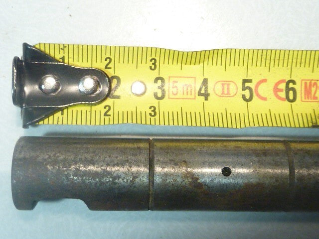 Axe pédalier longueur 178 mm diamètre 16 mm gorges pour circlip MBK motobecane
