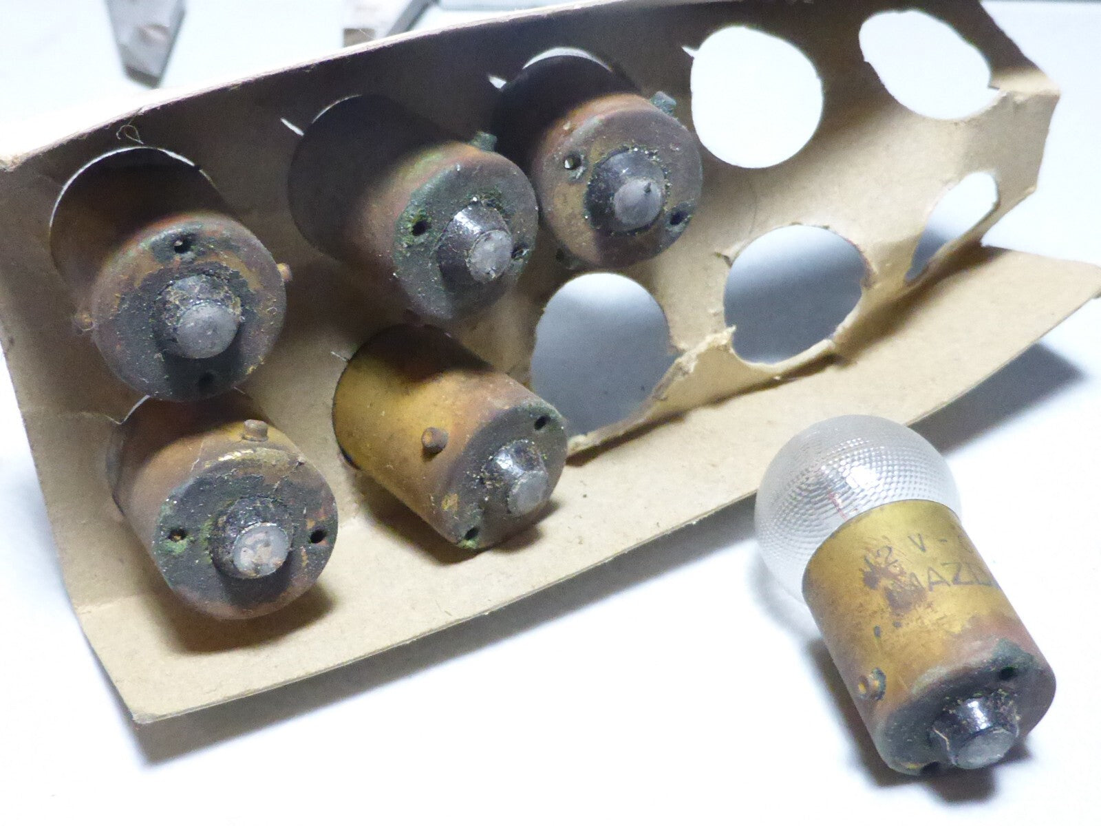 anciennes 6 Lampe ampoules 12v 6w Mazda Granité