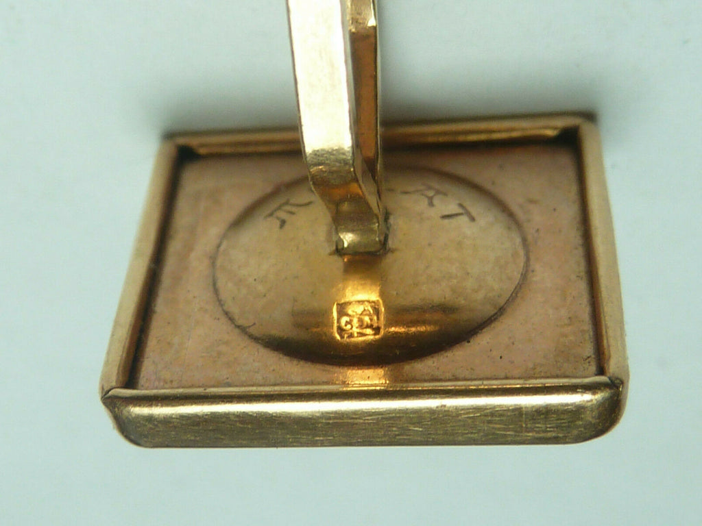 Paire Boutons Manchettes signés MURAT plaqué or vintage 1950