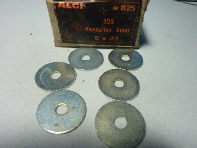 ✨ Lot de 6 Rondelles ALGI 5x22 – Vélo / Cyclo Vintage – Ancien Stock NOS 🚲✨