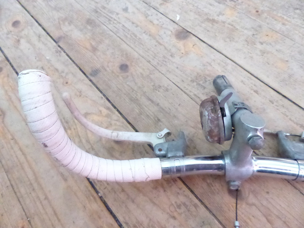 ancien guidon velo chromé vintage Peugeot motobecane gitane randonneur Pivo 22.2