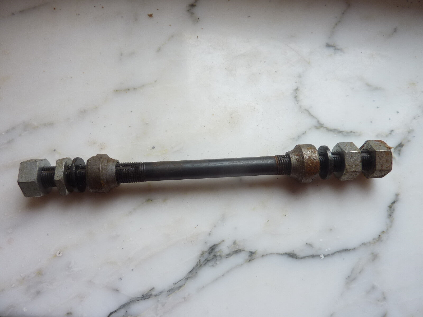 ✨ NOS neu ancien axe de roue velo cyclomoteur solex 9,5x163 mm vintage✨