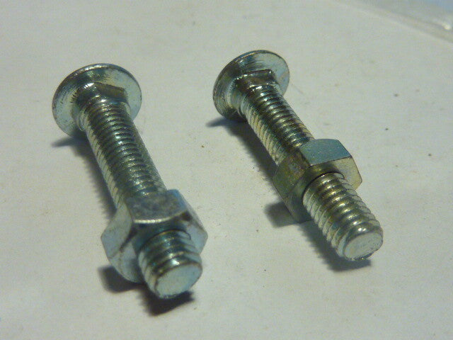 ✨ Ancien stock / NOS 2 vis Algi – M5 x 35 mm – Tête ronde à méplat avec collet