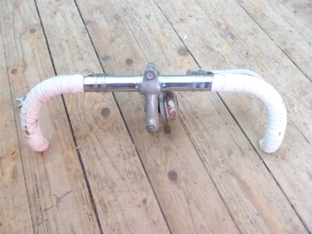ancien guidon velo chromé vintage Peugeot motobecane gitane randonneur Pivo 22.2